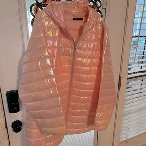 Torrid lightweight pink iridescent jacket